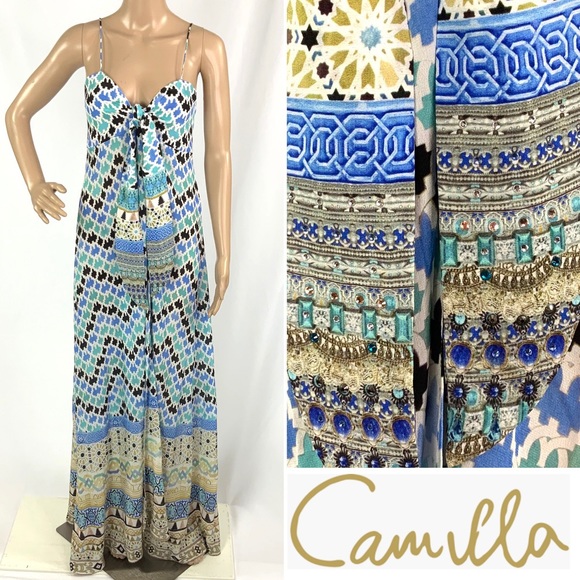 🔥‼️SOLD‼️🔥 CAMILLA FRANKS Blue Silk overlay - Picture 2 of 9